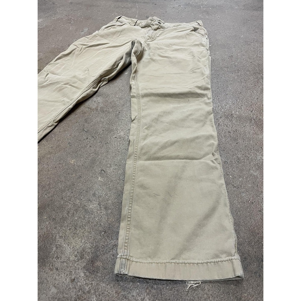 Carhartt Rugged Flex Canvas Work Pants Mens 34x34 Khaki‎ Tan Relaxed Fit 102291 - Picture 3 of 16